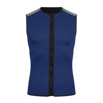 3 mm neopreno terminis liemenė, unisex, be rankovių, su užtrauktuku, hidrokostiumo viršus plaukimui, nardymui su vamzdeliu, banglenčių sportui, nardymui, tamsiai mėlyna, M XXL tamsiai mėlyna spalva