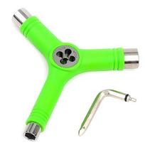 Roller Skate Heavy Duty Wrench Skateboard Adjusting Y-tool Skate Tool Y-Wrench Screwdriver Socket žalia