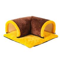 Light weight Animal Tent Pet Cave Lovely Indoor Pet House Cats Resting Nests for Living Room Bedroom geltona