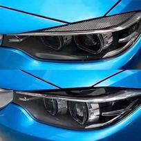 Priekinių žibintų antakių vokelių apdailos dangteliai, skirti BMW 4 serijos F32 F33 F36 2013-2020, Tuningas, Išorės aksesuarai, Kėbulo komplektas, Stilius Glossy Black