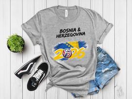 Bosnija 2026 Futbolo marškinėliai Bosnija ir Hercegovina T-shirt Zmajevi Gerbėjo dovana Bosnijos vėliava Futbolo marškinėliai Vasaros vyriški medvilniniai marškinėliai Y2K 4XL