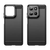 Anglies pluošto silikoninis dėklas Motorola MOTO Edge 60 50 40 Fusion Neo Pro Ultra 5G, minkštas TPU, atsparus smūgiams, apsaugantis galinį dangtelį For Edge 60 Pro 5G gray