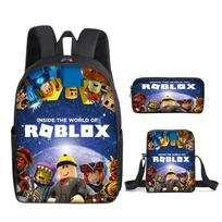 Roblox 3 dalių kuprinės rinkinys su nešiojamojo kompiuterio dėklu ir pieštukų dėklu, 40x11x30cm, daugiaspalvis, mokyklinė kuprinė vaikams