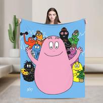 Barbapapa Barbamama Family  Blankets  Camping Flannel Throw Blanket For Home Decor Super Soft Design Quality Bedspread Gift 30x40in