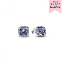 Pandora Sparkling Square Blue Halo Stud Earrings 293551c01 Single option