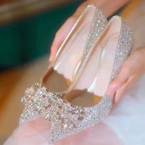 Moteriški aukštakulniai Batai Mada Elegantiški Kristaliniai Smailianosiai Siurbliai Retro Sekli Burna Banketų Šventės Vestuvių Moteriški Batai Zapatos Mujer 35