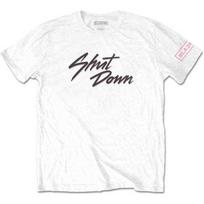Blackpink T Shirt Shut Down Band Logo Official Unisex White S balta