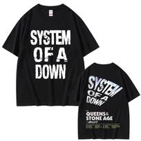 Ribotas System of A Down 2026 m. turo marškinėlių asortimentas Vyrams Moterims Rock Vintažiniai Oversized marškinėliai Vyriški Laisvalaikio Medvilniniai Trumpomis Rankovėmis Marškinėliai M