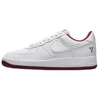Nike x Kobe Bryant Air Force 1 Atsparūs trinčiai Atsparūs trinčiai Žemi Teniso Batai Unisex Balti Raudoni IB0018-101 40.5