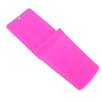 Silicone Curling Iron Holder Heat Resistance Hair Straightener Holder Wall Mounted with Suction Cup for Flat Iron Rosy