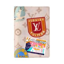 Louis Vuitton Flight Mode Vintage Icon Double Fold Design Monogram Dune Coated Canvas Passport Holder Unisex Accessories Beige M14621 Box(Basic Set+Box)