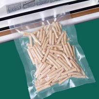 Household Vacuum Sealer for Food Preservation with Textured Vacuum Bags 12cm x 20cm Bags (100 pcs) gray