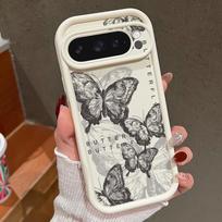 Retro Butterfly Case For Google Pixel 10 9 Pro XL 9 8 7 Pro 9A 8A 7A Shockproof Soft Silicone Phone Cover For Pixel 9 Pro Case For Google Pixel 8