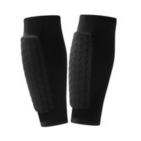 Ski Shin Guards Gel Protective Sleeve Professional Crashproof Shin Guards for Skiing Sport Soccer Shin Guard L black