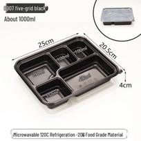 JINMEILI 1100ml 5 skyrių vienkartiniai maisto indai