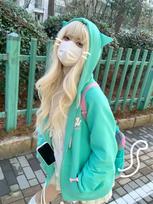 2025 Harajuku Katės Ausų Kawaii Užsegami Džemperiai Moterims Japoniško Stiliaus Miela Gobtuvu Striukė Didelio Dydžio Saldūs Lolita Mergaitiški Džemperiai S
