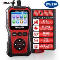 2026 KONNWEi KW330 Automobilio Visos OBD2 Funkcijos Gedimų Skaitytuvas Variklio Akumuliatoriaus Testas Gedimų Skaitymas Trinti Kodą Realaus Laiko Duomenys O2 Daviklio Testas KW330