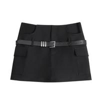 Grey Suit Shorts Skirt Women Summer Thin High Waist Slim Mini Hip Skirts Fashion Retro Korean Style Clothing Female Y2k S