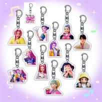 Kpop Demon Hunters Theme Birthday Party Favors Keychain Candy Boxes Sticker Mask Popcorn Boxes children's Birthday Party Goody