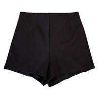 Black Skinny Spice Girls Hot Pants Women's New Large Size Elastic High Waist Small Hips Skinny Women's Group Shorts XS juoda
