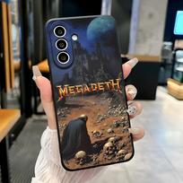 Megadeth Metal Band Phone Case For Samsung A25 A13 A33 5G A54 A36 A35 A56 A52 A14 Shockproof Soft Cover Samsung A21S gray