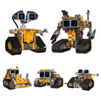 Skaitmeninis ekranas 5-in-1 transformuojamo roboto modelio surinkimas, nuotolinio valdymo roboto konstravimo kaladėlės žaislas, vaikiškas žaislas dovanai