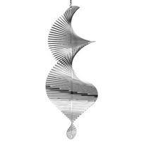 Nerūdijančio plieno vėjo varpeliai, metaliniai suktukai, spiraliniai vėjo suktukai, skirti kiemo sodo dekoravimui, pasukami vejos vėjo varpelių papuošalai 39x13cm