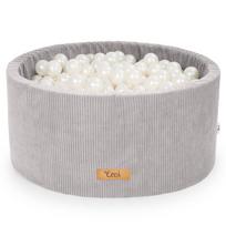 FLUMI personalizuotas kamuoliukų baseinas + 200 kamuoliukų VELOUR, Grey