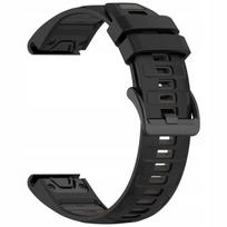 „BestAccessories“ silikoninė apyrankė G. Fenix 3 HR / 5X / 6X / 7X / 8 51 mm, Instinct 2X / 3, Epix 2 Pro 51 mm – 26 mm, juoda–pilka