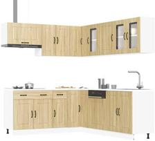 Virtuvinių spintelių komplektas, 11 dalių, Kalmar, ąžuolo
