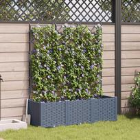 Sodo vazonas 3 pcs Šviesiai Pilka 120 x 40 x 143 cm Plastmasė