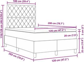 LED Čiužinio Lova su čiužiniu Rožinė 120 x 200 cm Aksomas