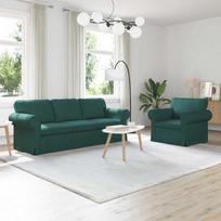 Sofa Sofos komplektas 2 vnt. Tamsiai žalia audinys