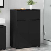 Vonios spintelė Juoda 72,5 x 36,5 x 100 cm Apdirbta mediena