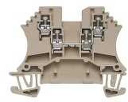 Varžtinis gnybtas WDU 1.5/ZZ, 1,5 mm², 800 V, 17,5 A, tamsiai smėlio spalvos, 4 jungtys, 1A, Weidmuller