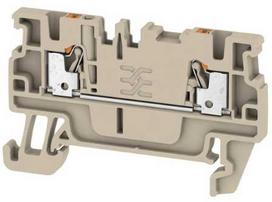 A2C 1.5 gnybtas Push-IN, 2CO, 1.5 mm², 500 V, 17.5 A, smėlio spalvos, Weidmuller