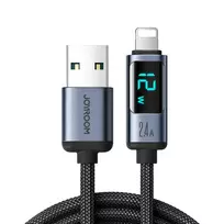 Joyroom USB-A to USB-C Cable, S-A16 Prism Display, 12W, 2.4A, 1.2m, Black