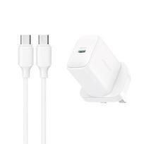 Joyroom JR-TCF20 PD 20W Wall Charger (UK Plug) with 1m USB-C Cable - White