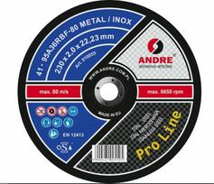 ANDRE METALO PJOVIMO DISKAS 230 x 2,0mm METAL/INOX PRO LINE 95A36RBF