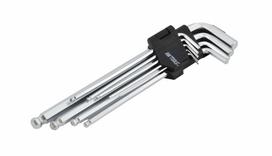 AWTOOLS RAKTAI ŠEŠIAKAMPIAI HEX /1,5-10,0mm/ 9vnt. SU RUTULINE GALVUTE ILGI