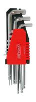 AWTOOLS RAKTAI ŠEŠIAKAMPIAI HEX/ 2,0-12,0mm/ 10vnt./ SU RUTULINE GALVUTE ILGI BLACK LINE