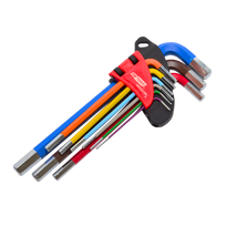 AWTOOLS ŠEŠIAKAMPIAI RAKTAI HEX / 1,5-10,0 mm / 9 vnt. BLACK LINE