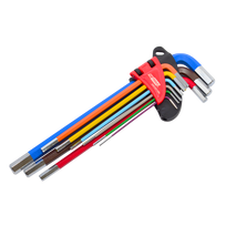 AWTOOLS RAKTAI ŠEŠIAKAMPIAI HEX / 1,5-10,0mm / 9vnt. ILGI BLACK LINE