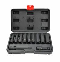 AWTOOLS SMŪGINIŲ GALVUČIŲ RINKINYS 1/2″ 11vnt./8-21mm/ ILGOS BLACK LINE