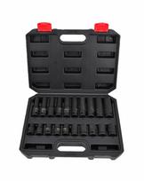 AWTOOLS SMŪGINIŲ GALVUČIŲ RINKINYS 1/2″ 20 vnt./10-19 mm/ TRUMPOS IR ILGOS BLACK LINE
