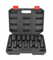 AWTOOLS SMŪGINIŲ GALVUČIŲ RINKINYS 1/2″ 14 vnt. ILGOS BLACK LINE 10-12-13-14-15-17-18-19-21-22-24-27-30-32mm