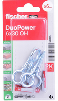 FISCHER KOŁEK DUOPOWER 6×30 SU KABLIUKU SU ĄSA /4vnt.
