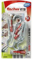 FISCHER DUOPOWER kaištis 8×40 su apvaliu kabliu /4vnt.