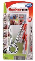 FISCHER DUOPOWER kaištis 10×50 su ąsinio tipo kabliu /2vnt.