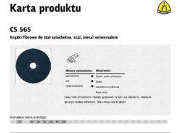 KLINGSPOR FIBRA DISKAS 125 mm gr. 40 CS565 /25vnt. METALUI